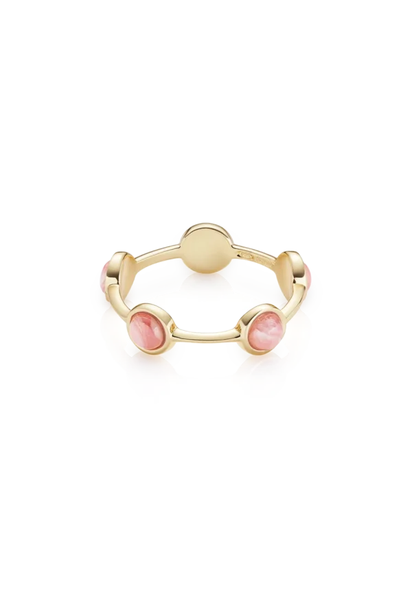 Anello Essenza Rodocrosite in Argento 925 con Pietra Naturale