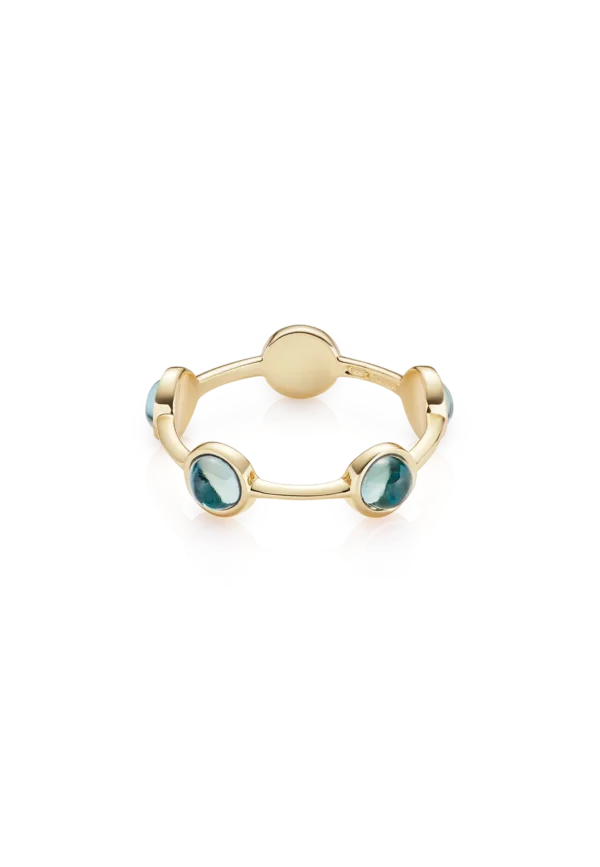 Anello Essenza Topazio Azzurro in Argento 925 con Pietra Naturale