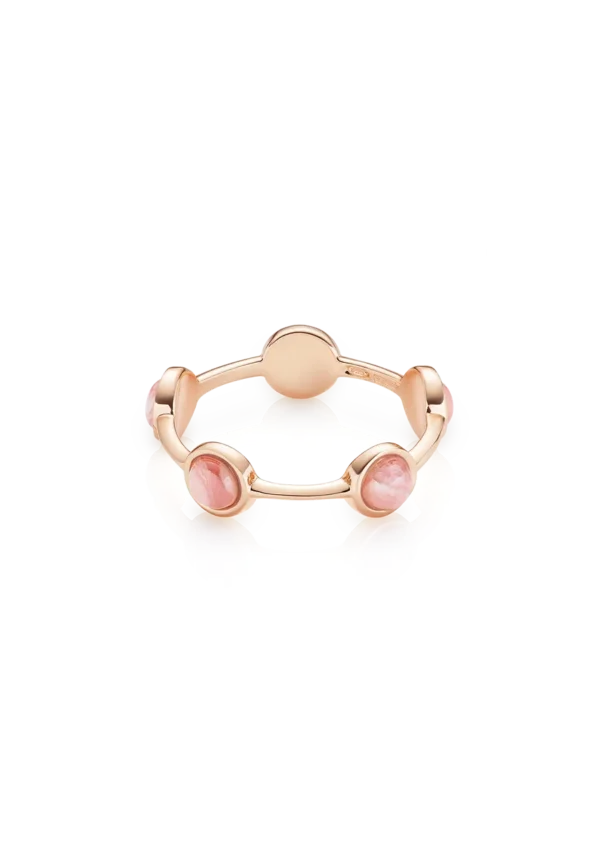 Anello Essenza Rodocrosite in Argento 925 con Pietra Naturale