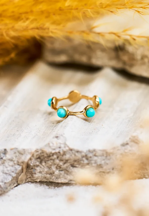Anello Essenza Turchese in Argento 925 con Pietra Naturale
